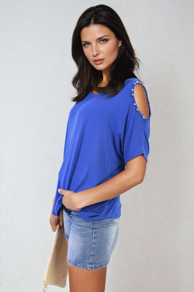 Pearl Cold Shoulder Top