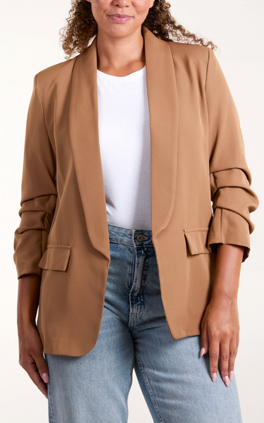 Blazer - ruched sleeve