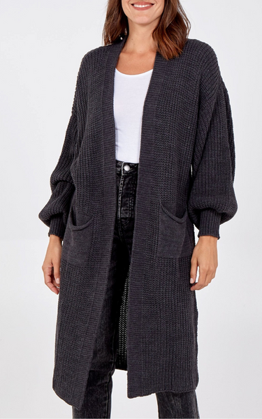 Edge to edge long cardigan